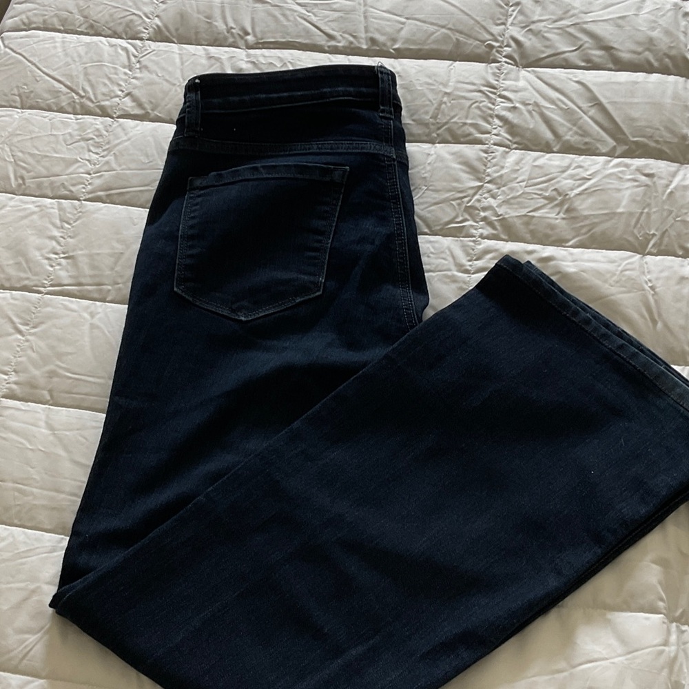 Ann Taylor Dark Blue Flare & Wide Leg Jeans